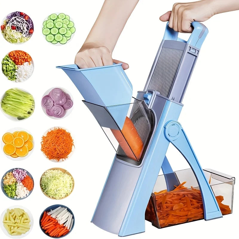 Vegetable Slicer Adjustable Veg Chopper with 4 Cutting Modes Kitchen Tool Dicer