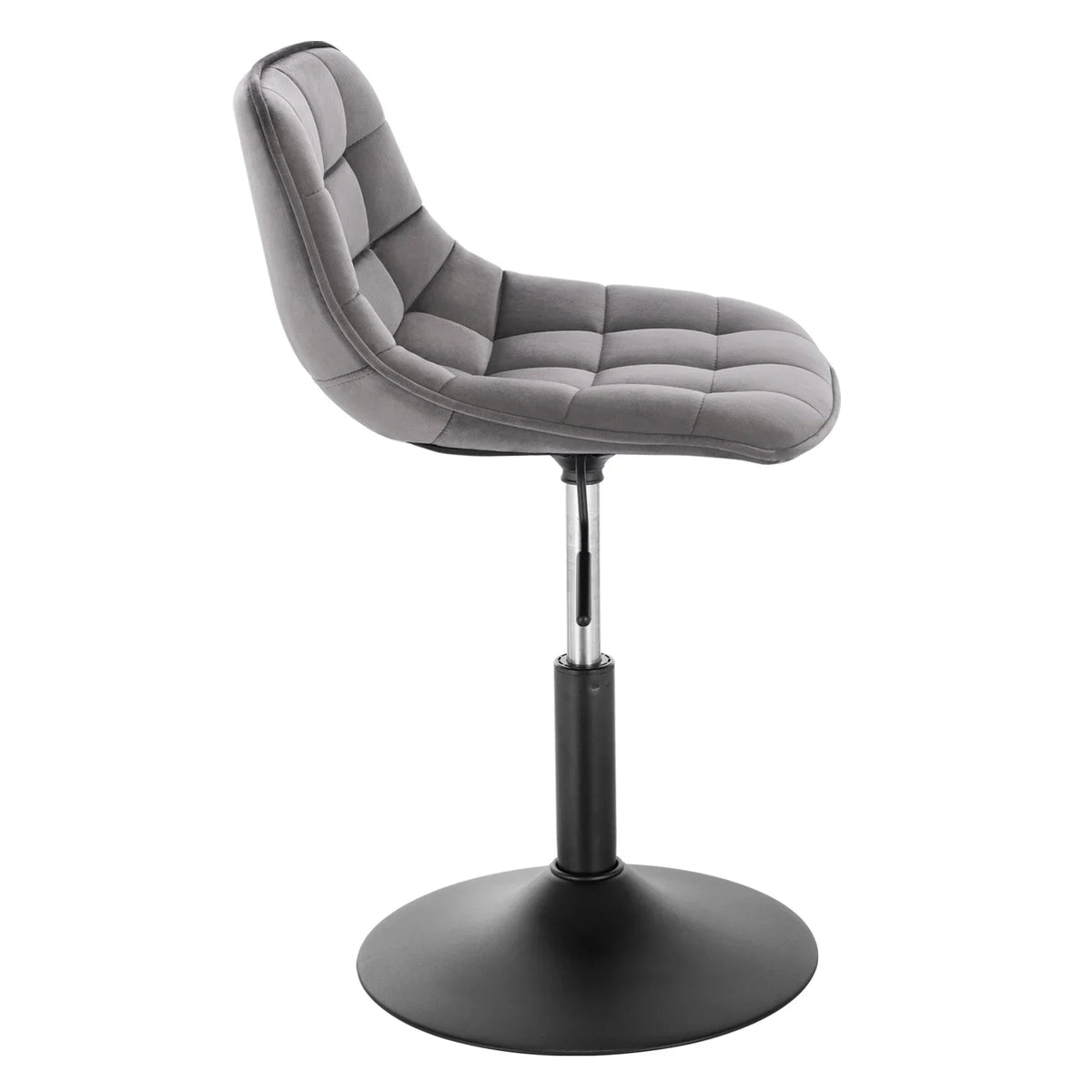 Velvet/Chenille Bar Stool - Soft Swivel Height Adjustable Kitchen Chair Backrest