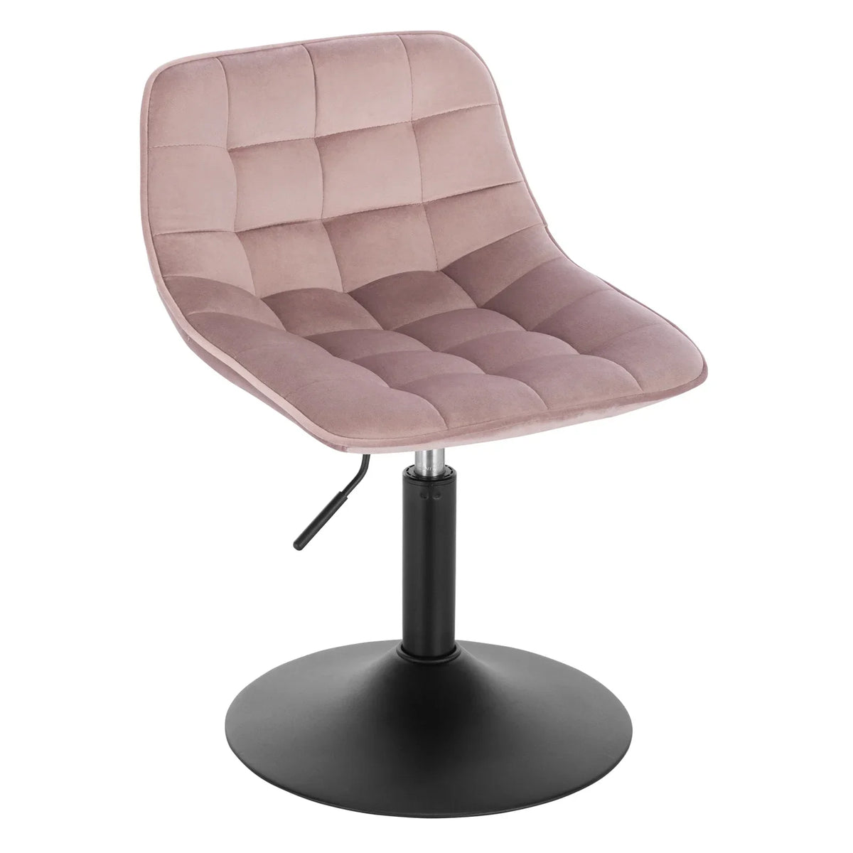 Velvet/Chenille Bar Stool - Soft Swivel Height Adjustable Kitchen Chair Backrest