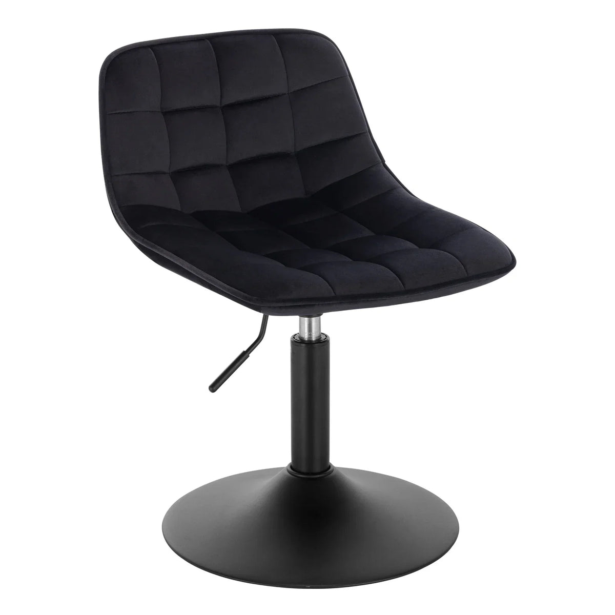 Velvet/Chenille Bar Stool - Soft Swivel Height Adjustable Kitchen Chair Backrest