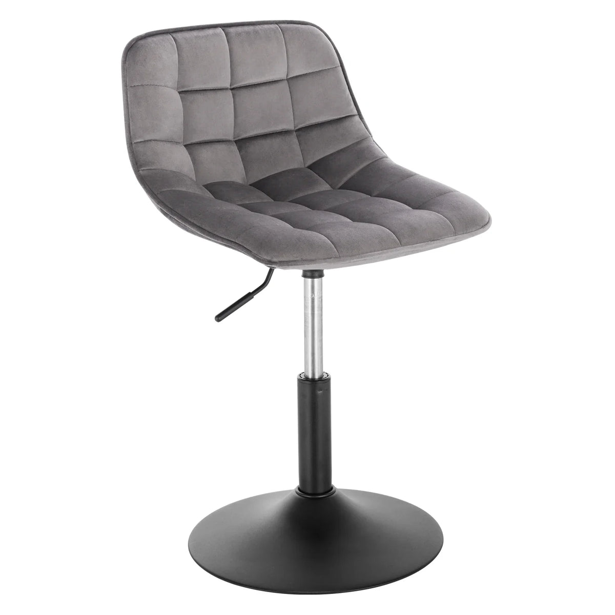 Velvet/Chenille Bar Stool - Soft Swivel Height Adjustable Kitchen Chair Backrest