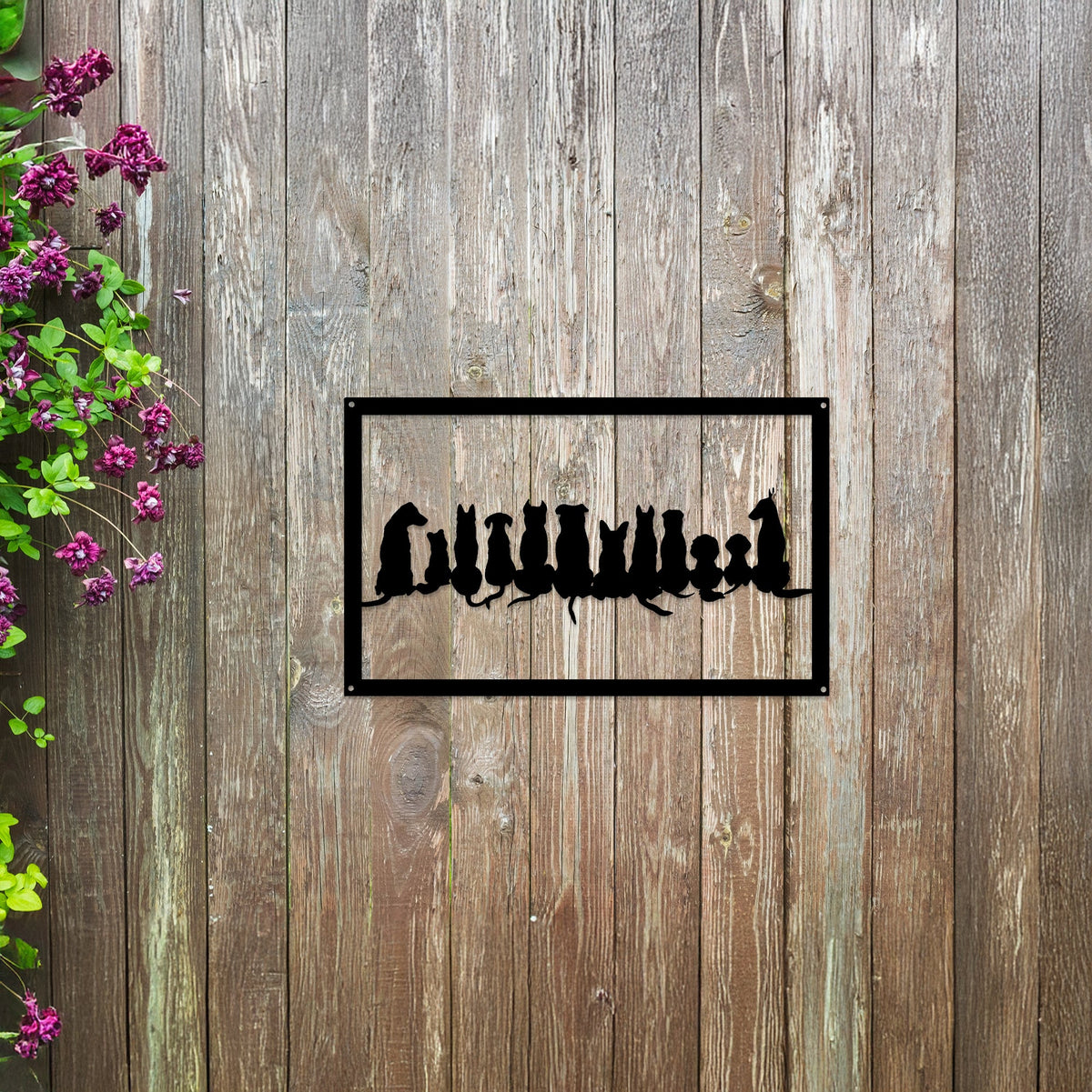 Dogs in Silhouette, SunCatcher Acrylic Wall Art Design