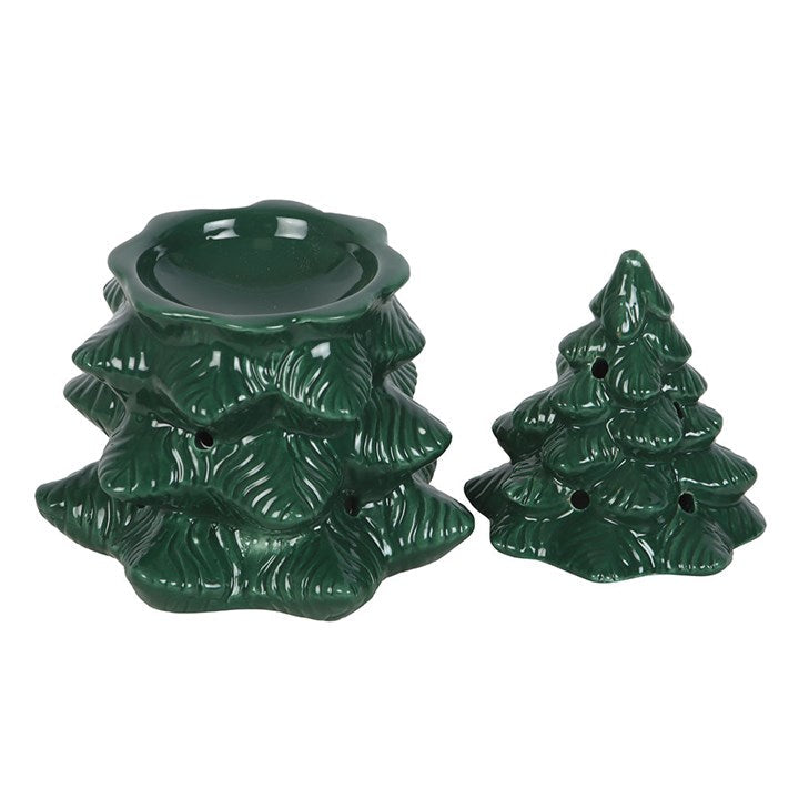 Green Fir Tree Oil Burner and Wax Warmer