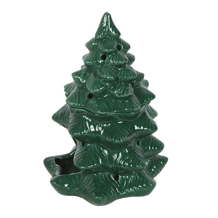 Green Fir Tree Oil Burner and Wax Warmer