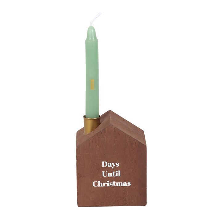 Set of 24 Mini Advent Candles with Holder