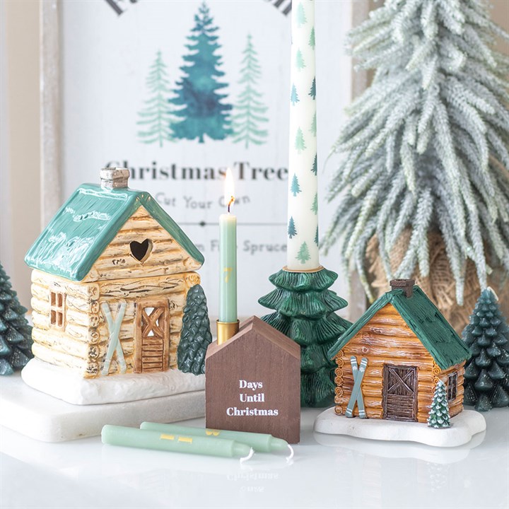 Cabin Ski Chalet Incense Cone Holder