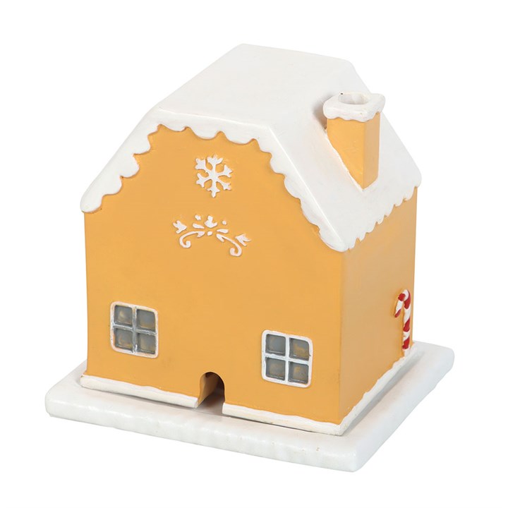 Candy Cane Gingerbread House Incense Cone Holder