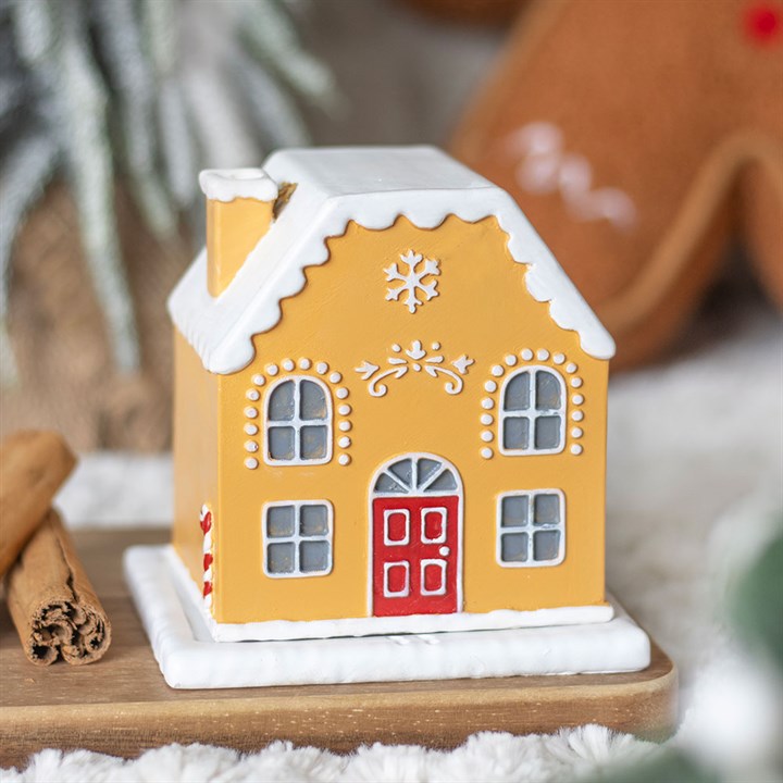 Candy Cane Gingerbread House Incense Cone Holder