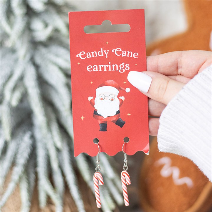 Candy Cane Dangle Earrings