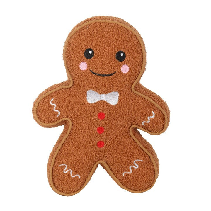 Gingerbread Man Boucle Cushion