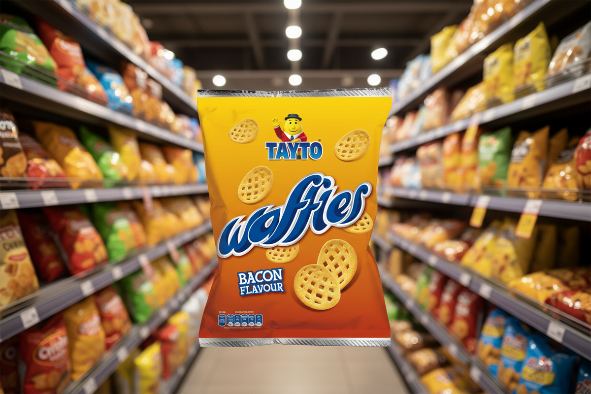 12 x Tayto Waffles Bacon Flavour 100G