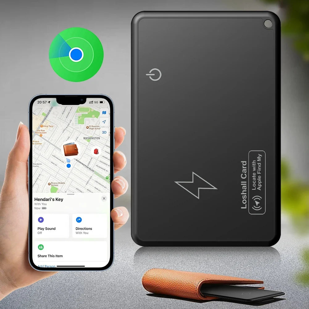 Wallet Tracker Card – Smart Bluetooth GPS Tracking Device Tag Wireless Charging