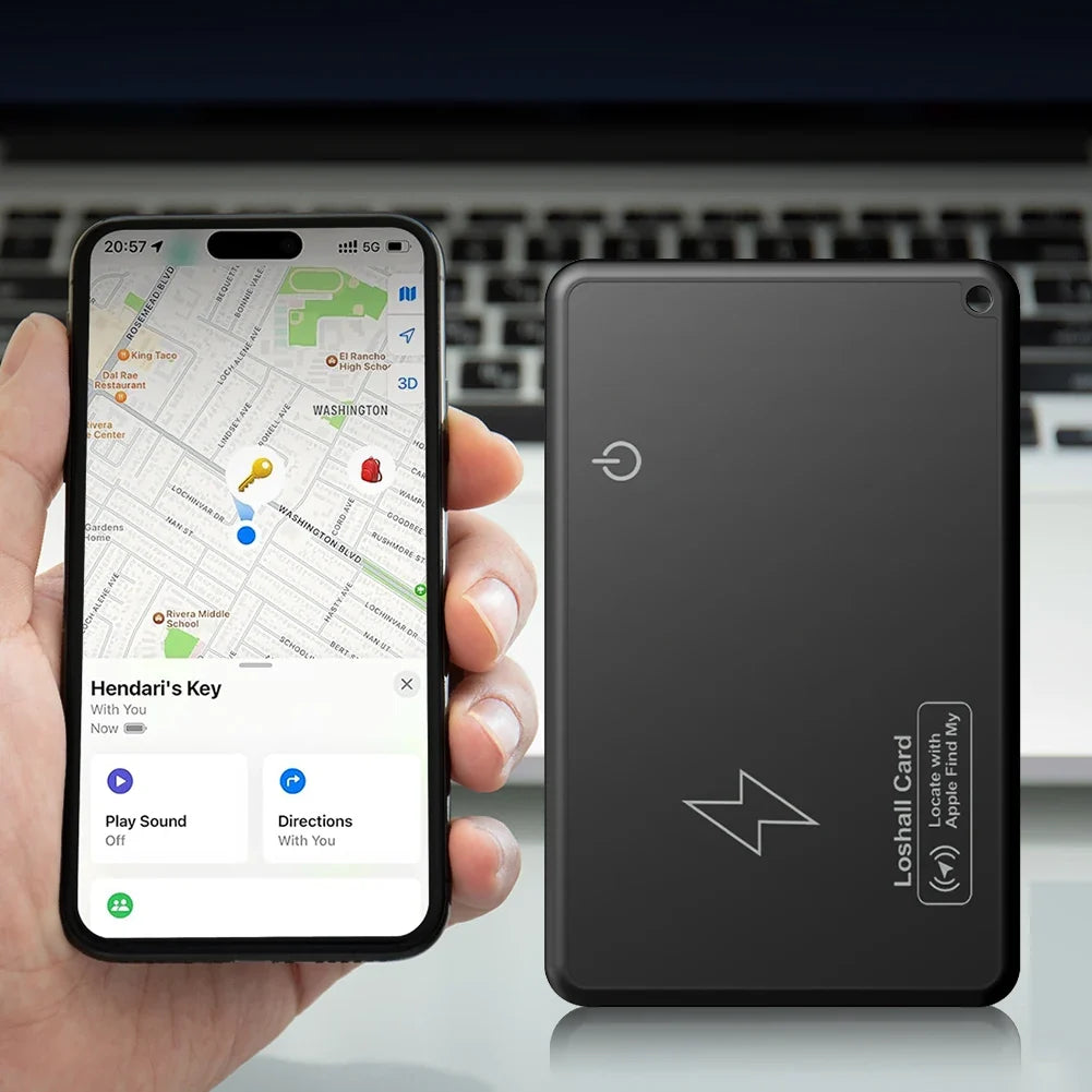 Wallet Tracker Card – Smart Bluetooth GPS Tracking Device Tag Wireless Charging