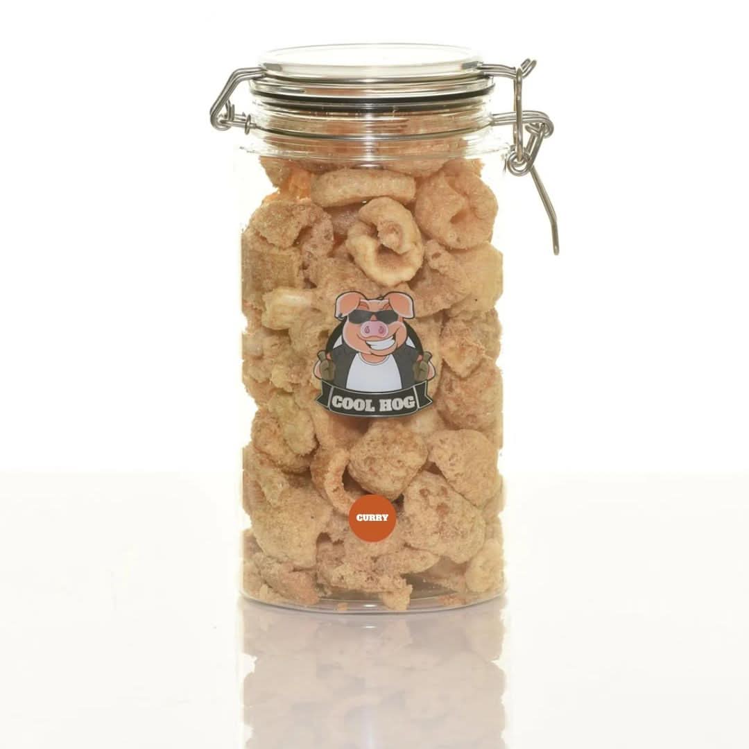 Cool Hog Curry Flavour Pork Scratchings Jar | Traditional & Crunch