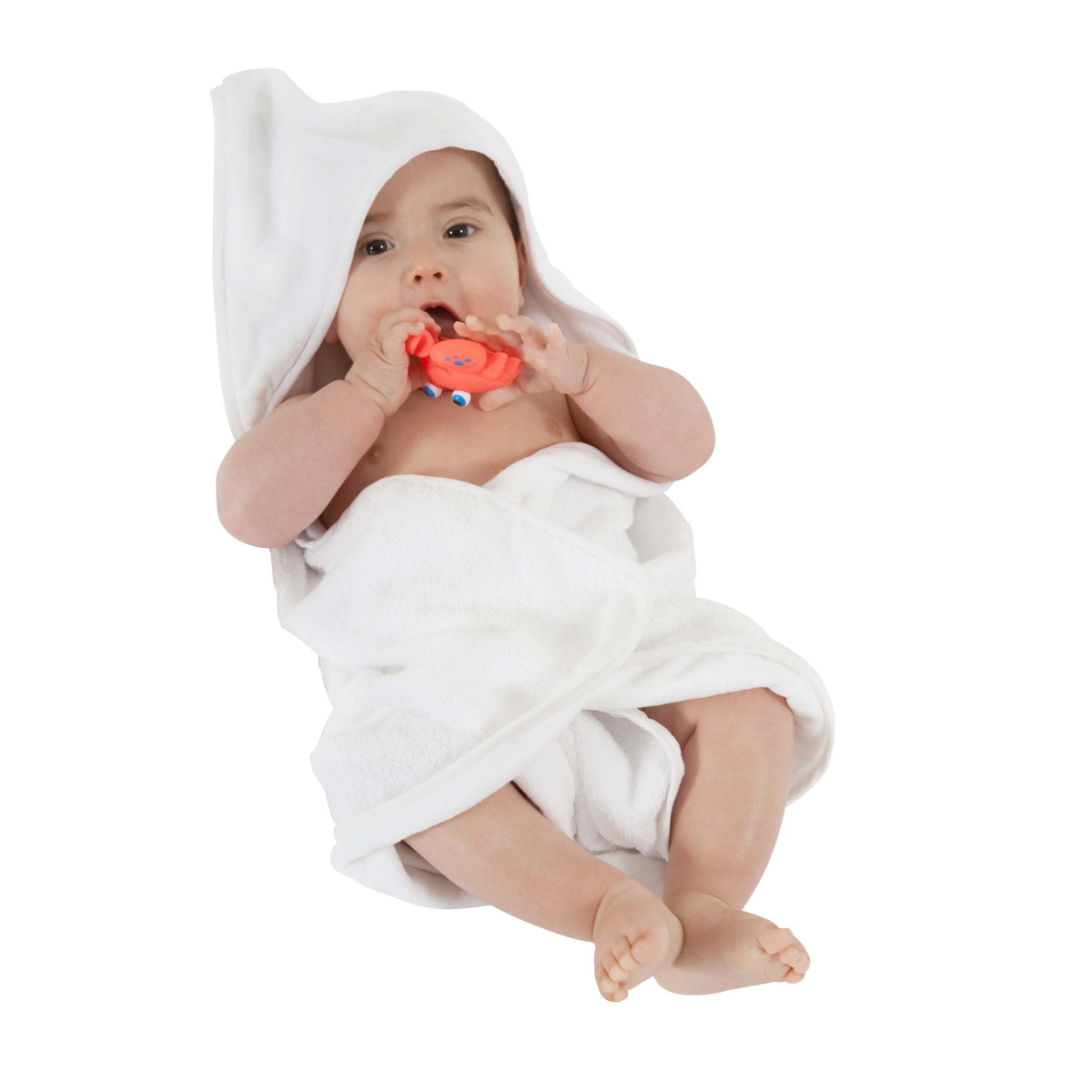 Mum 2 Mum Hooded Towel - White