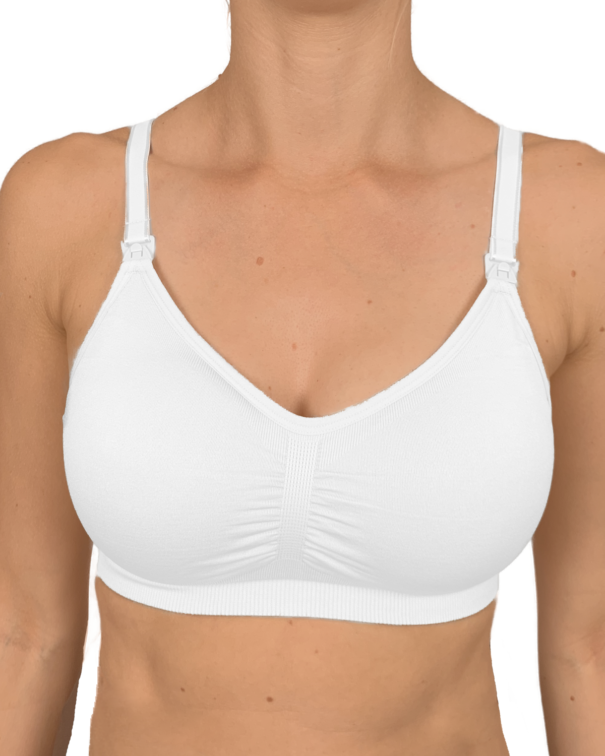 Everyday Seamfree Maternity and Nursing Bra | A to GG Cup | White
