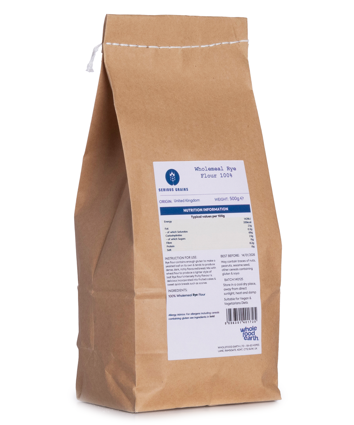 Roggenvollkornmehl (Steinvermahlen) 100% - Serious Grains