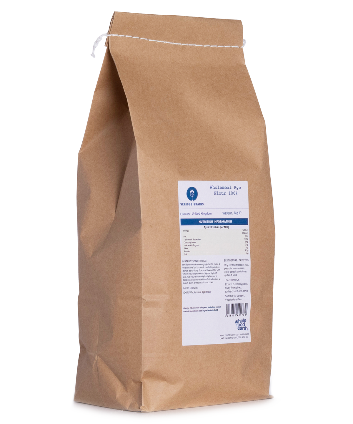 Roggenvollkornmehl (Steinvermahlen) 100% - Serious Grains