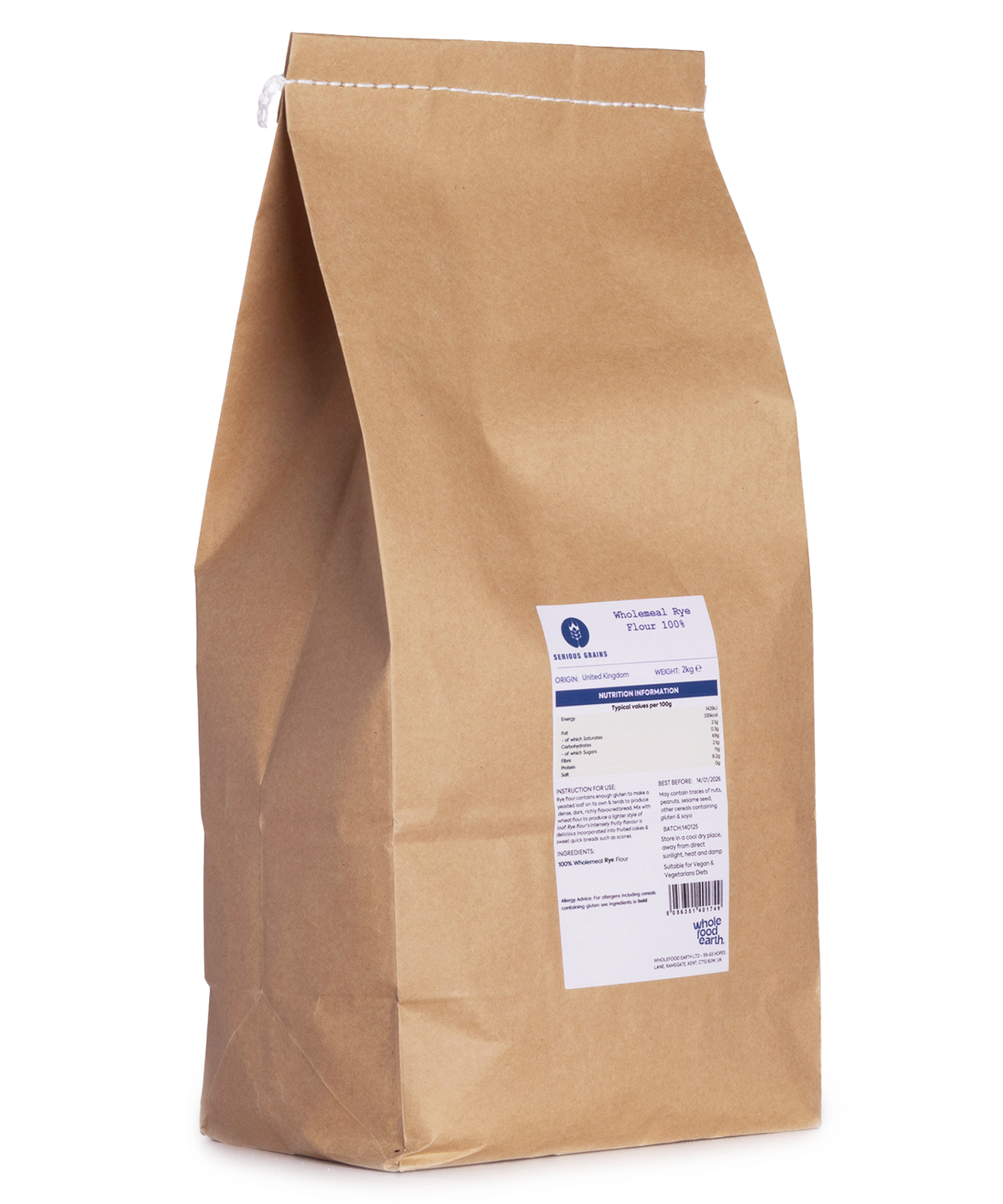Roggenvollkornmehl (Steinvermahlen) 100% - Serious Grains
