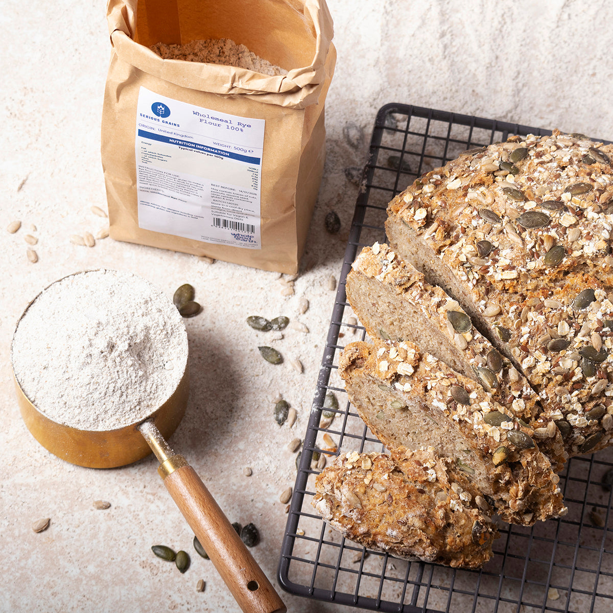 Roggenvollkornmehl (Steinvermahlen) 100% - Serious Grains