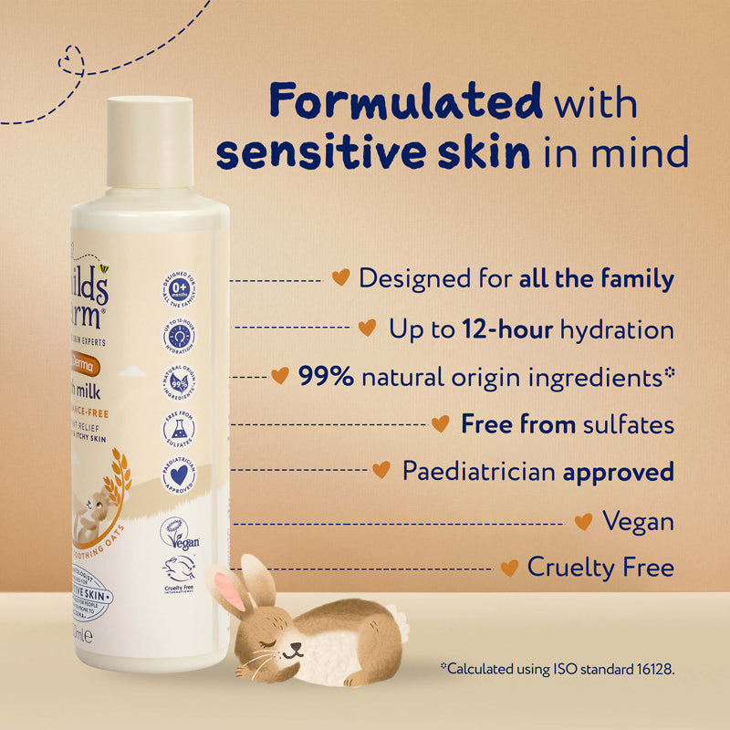 Child's Farm OatDerma Bath Milk 250ml | Eczema-Prone & Sensitive Skin