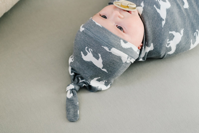 Copper Pearl Top Knot Baby Hat – Colt | Newborn to 4 Months