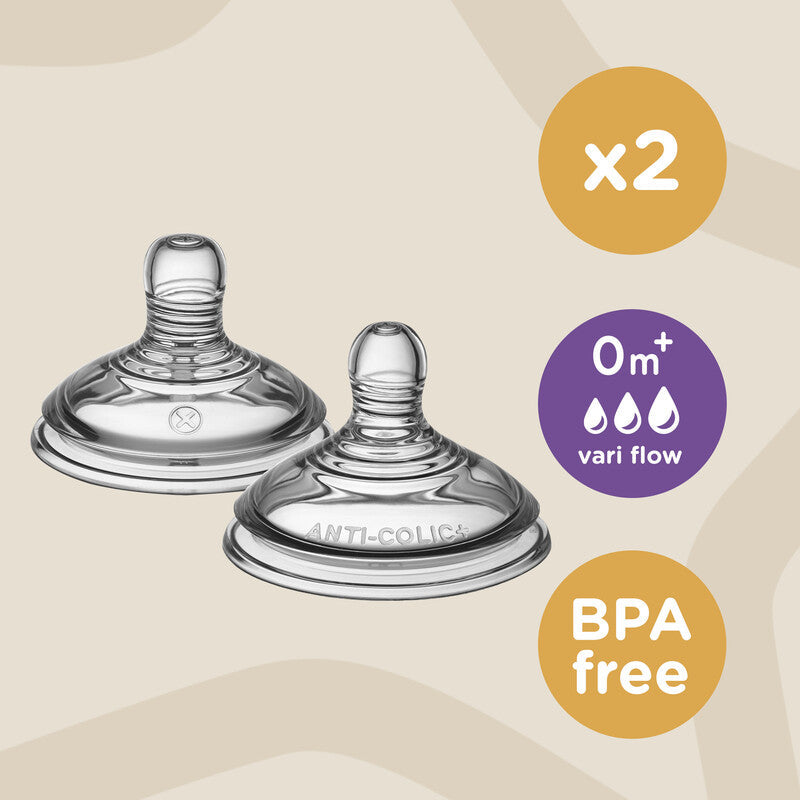 Tommee Tippee Closer to Nature Variflow Teat – Pack of 2
