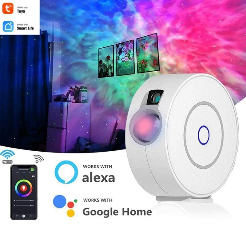 Smart WiFi Night Light Projector - Voice Control & APP Adjustable Galaxy Light