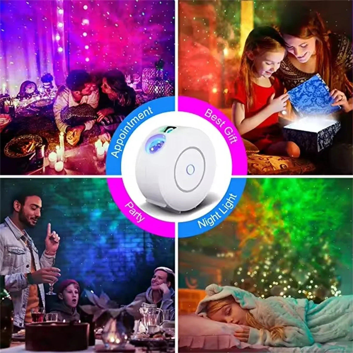 Smart WiFi Night Light Projector - Voice Control & APP Adjustable Galaxy Light