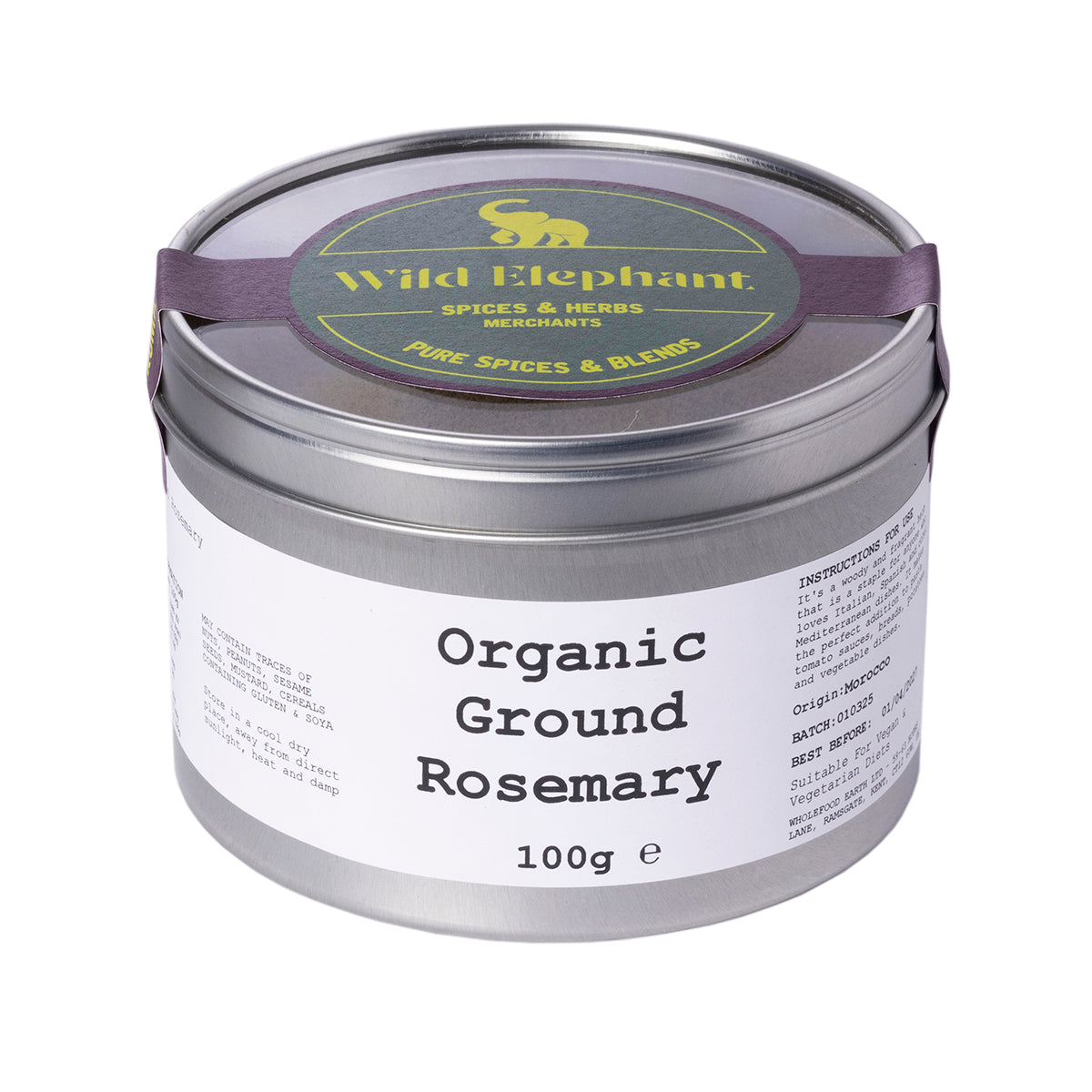 Romero Ecológico Molido - Elefante Salvaje - 100g