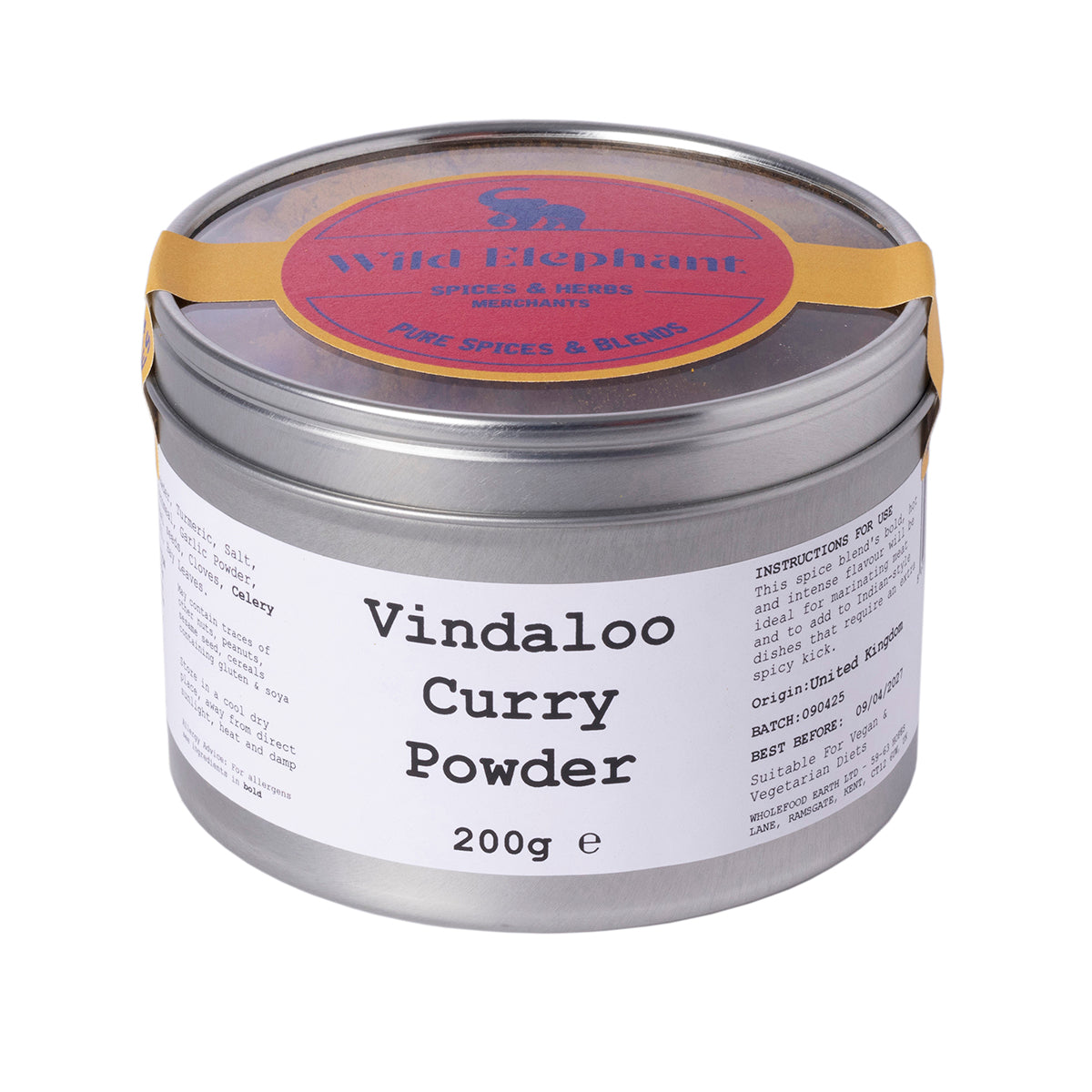 Wild Elephant Vindaloo Curry Powder – 200g & 5kg