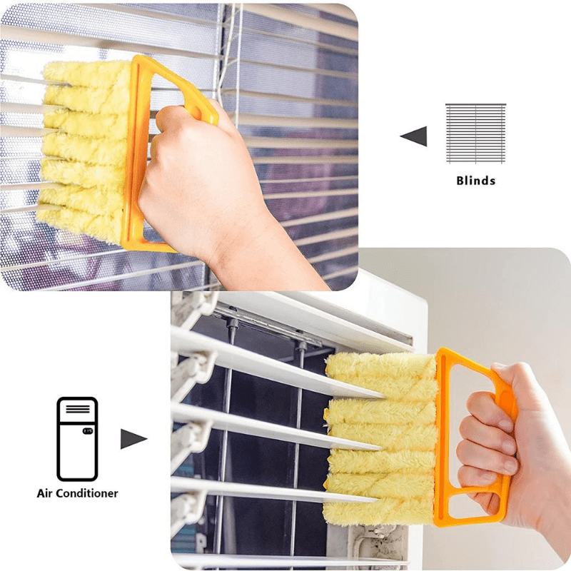 Microfiber Window & Blinds Cleaning Brush - Washable Dust Remover Tool for Windows, Blinds & Vent Cleaning