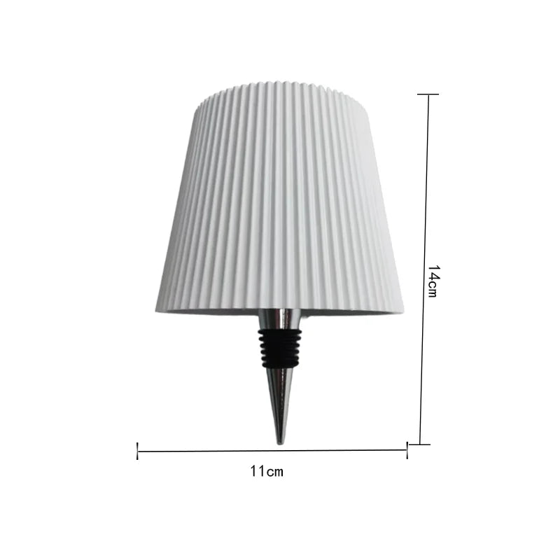 Wireless Wine Spirit Bottle Table Lamp Touch Control Light LED USB Cork Stopper