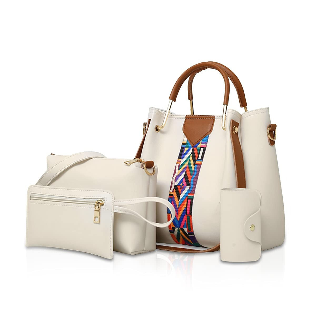 Women’s Handbag Set 4pcs Shoulder Crossbody Tote Purse Wallet Handbags Fashion