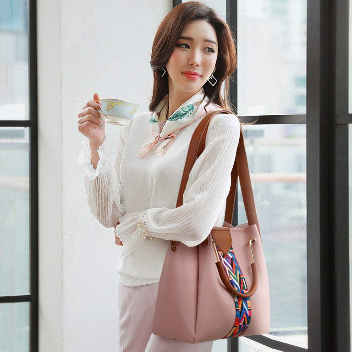 Women’s Handbag Set 4pcs Shoulder Crossbody Tote Purse Wallet Handbags Fashion