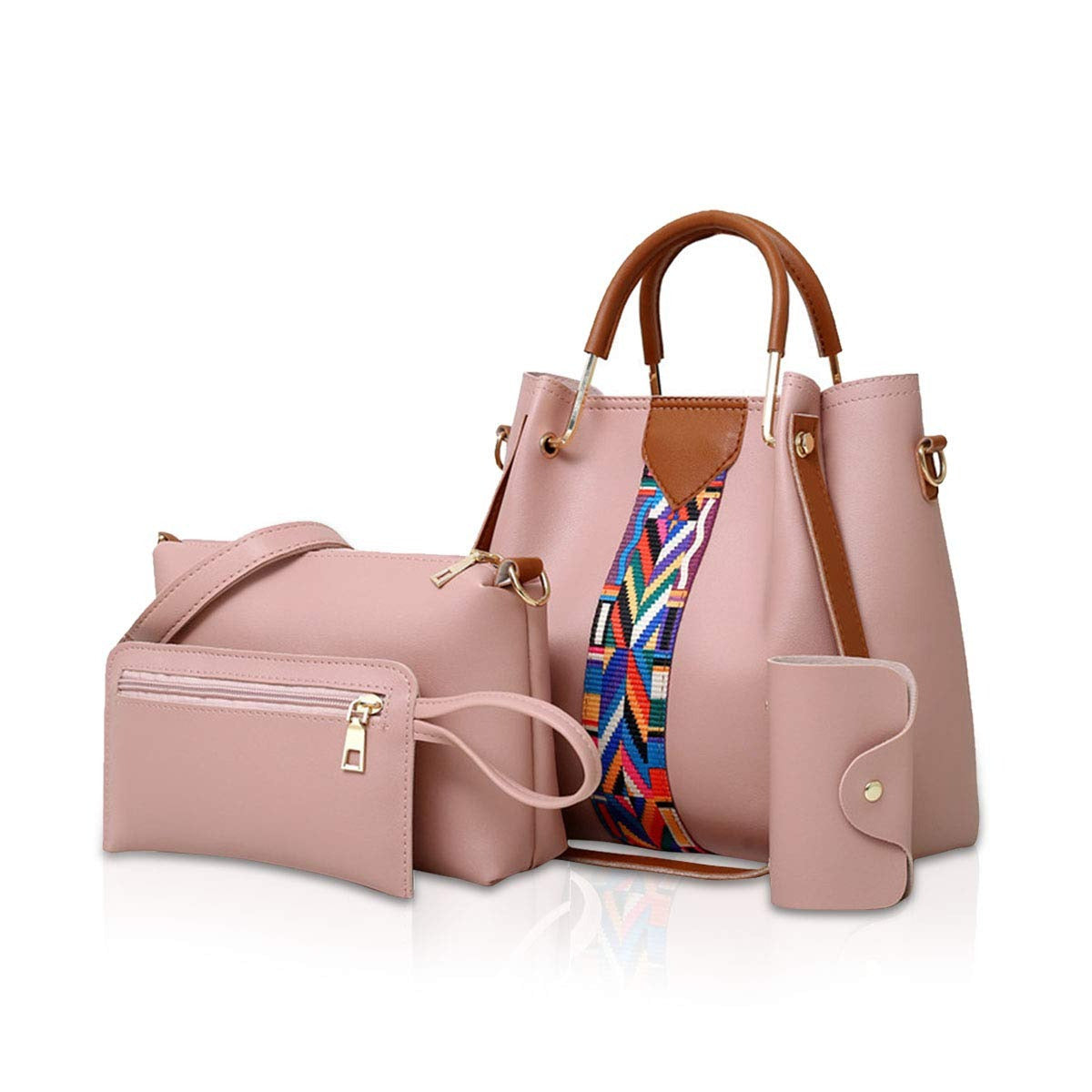 Women’s Handbag Set 4pcs Shoulder Crossbody Tote Purse Wallet Handbags Fashion