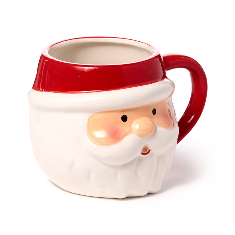 Christmas Santa Head Ceramic Shaped Mug
