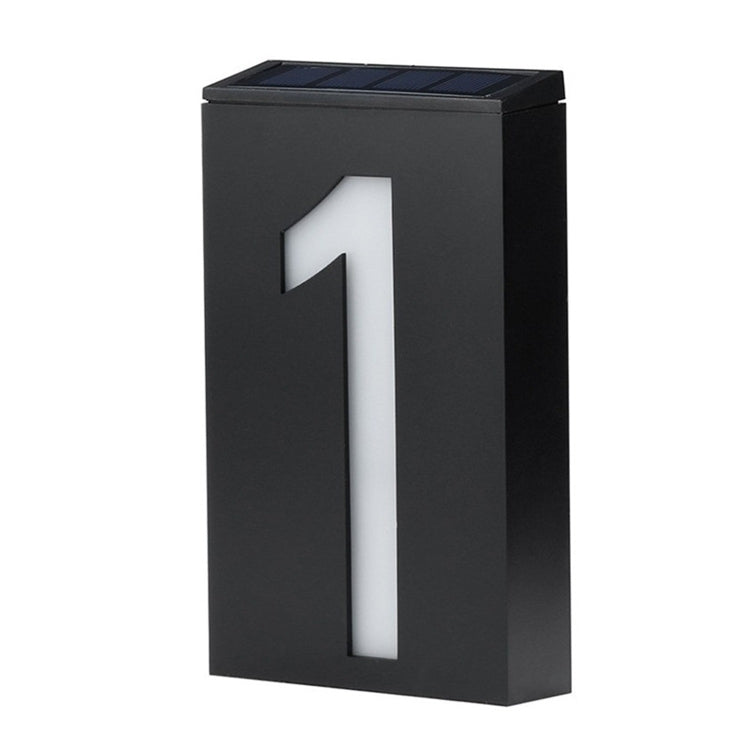 Solar LED House Number Light - 6 LED Outdoor Doorplate Lamp with Auto Dusk Sensor
