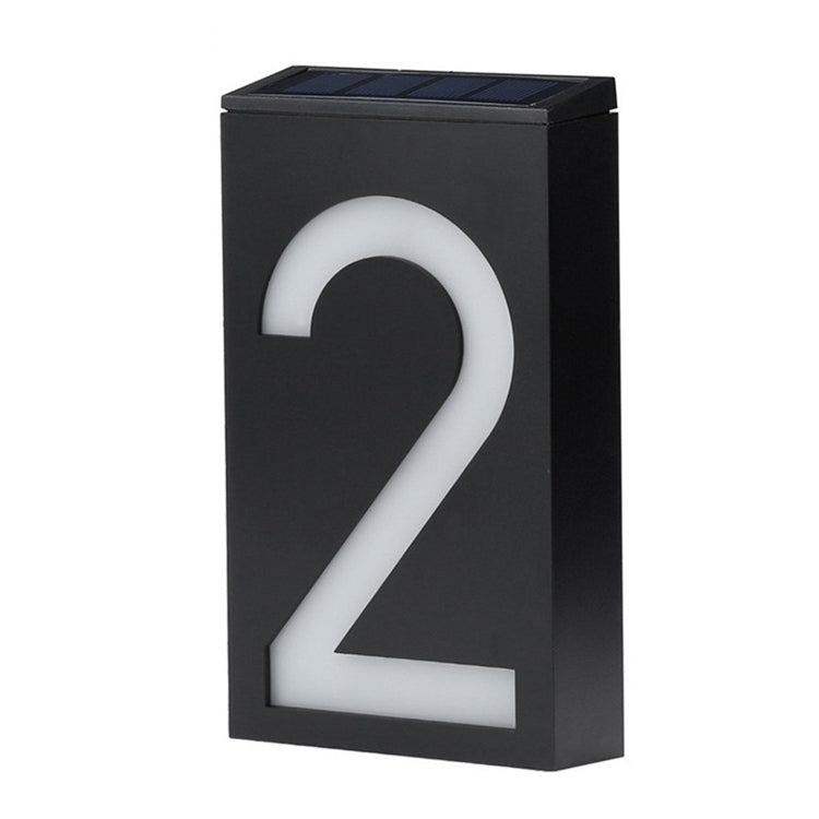Solar LED House Number Light - 6 LED Outdoor Doorplate Lamp with Auto Dusk Sensor