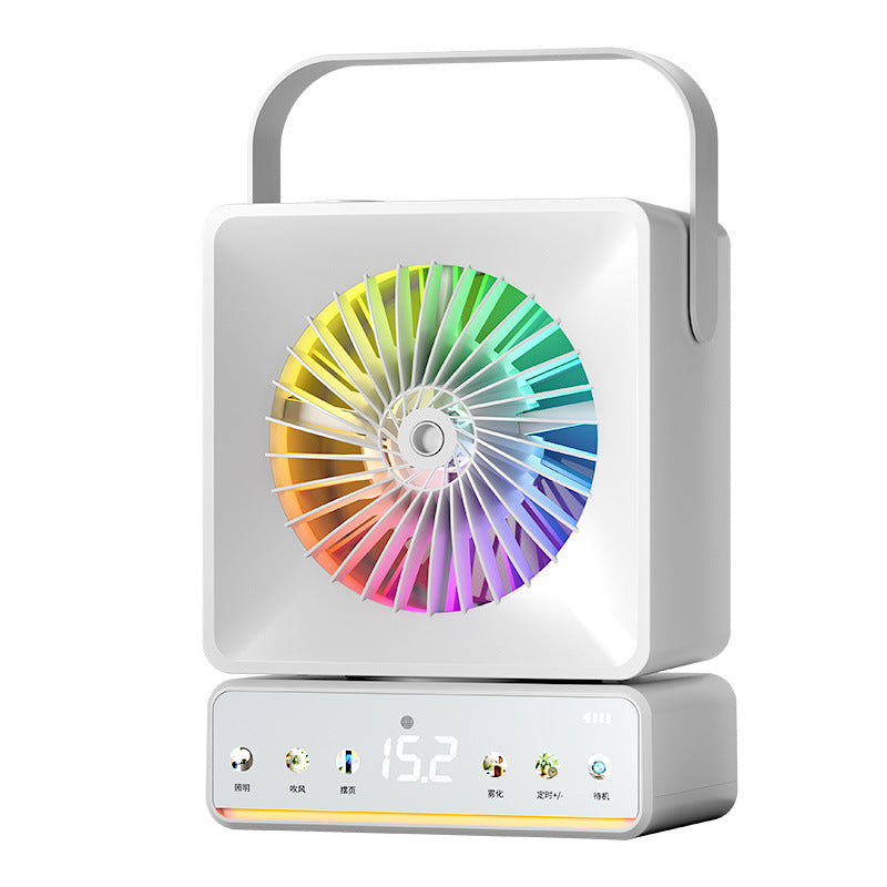 Portable Humidifying Spray Desktop Fan