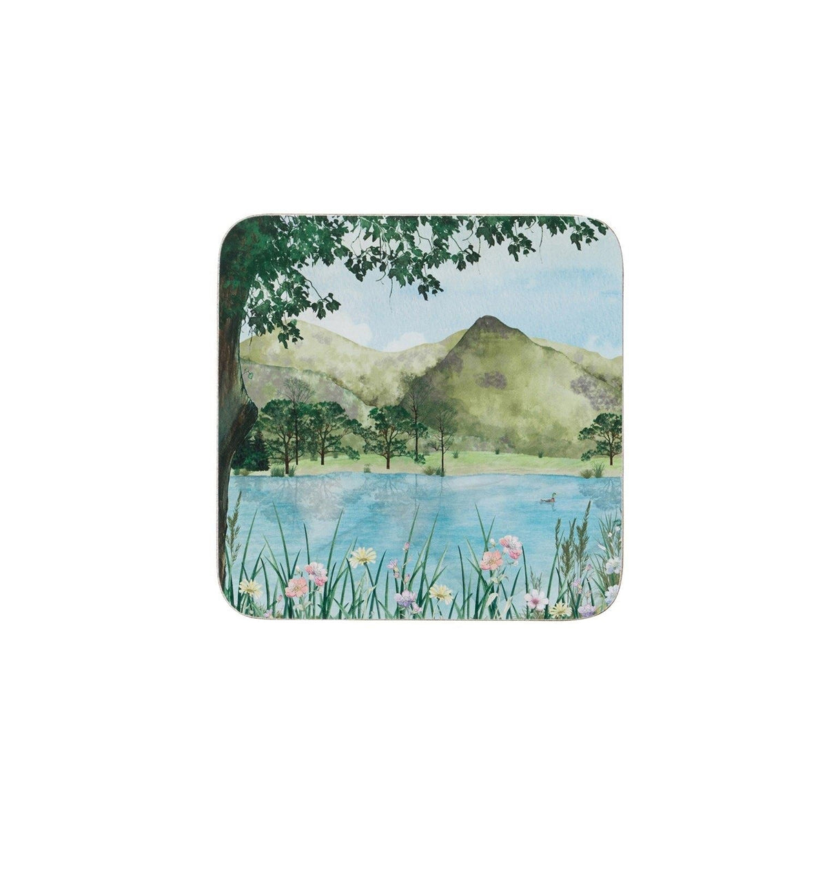 Lake Scene Set of 4pk Coasters
