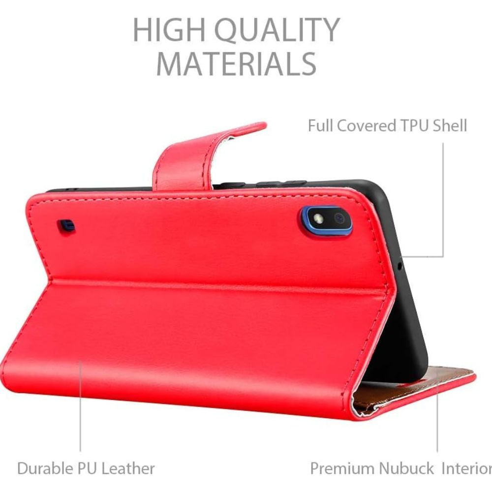 Samsung Galaxy A10 Book Flip Case Leather Wallet