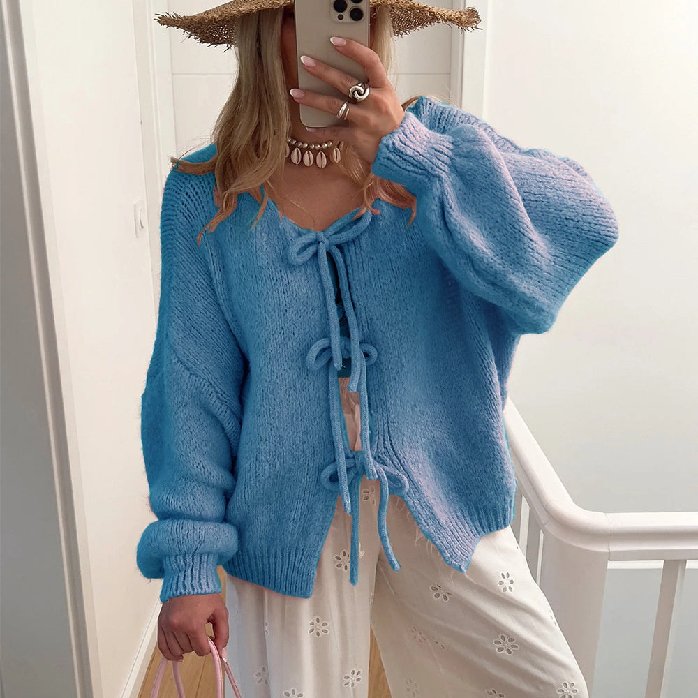 Solid Color Commute Simple Sweater Women