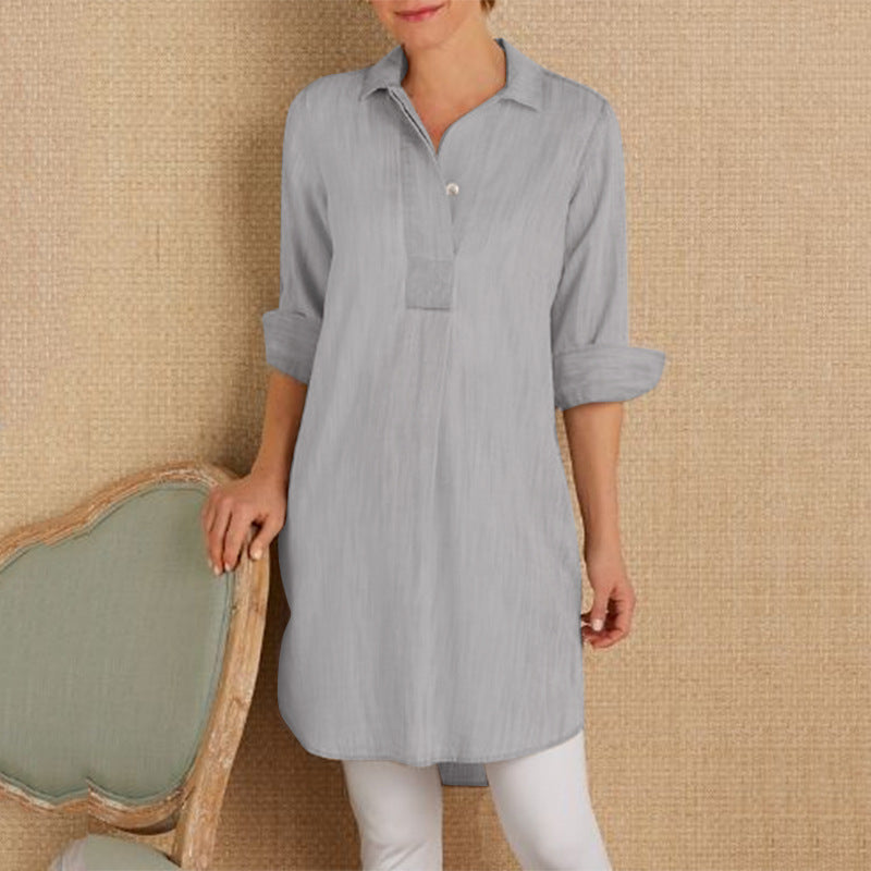 Women's Long-sleeve V-neck Shirt
