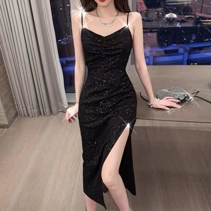 Slim Fit Slimming French Strap Dress Women