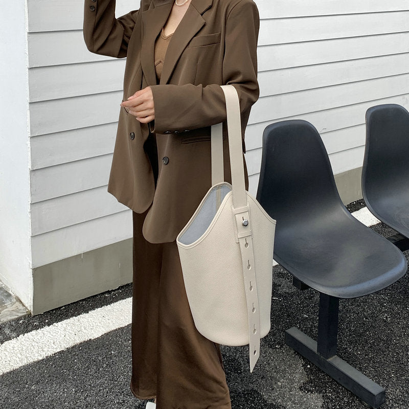 New Genuine Leather Large-capacity Bucket Bag