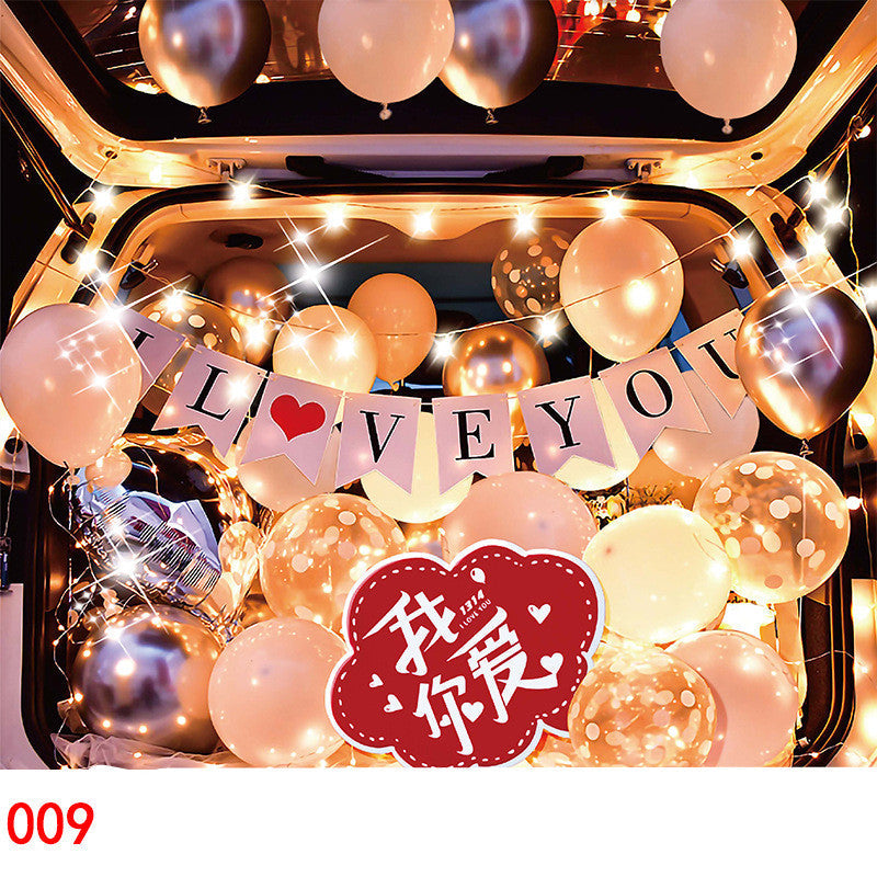 Car Trunk Balloon Set Surprise Arrangement