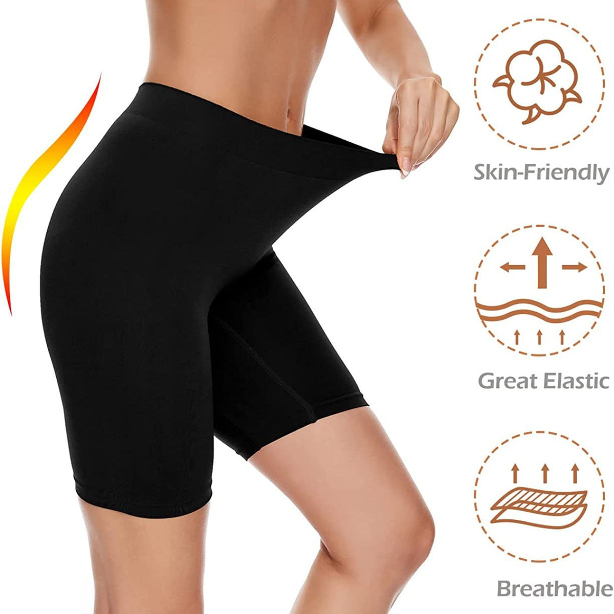 Tight-fitting Tummy-control High-waisted Capri Pants