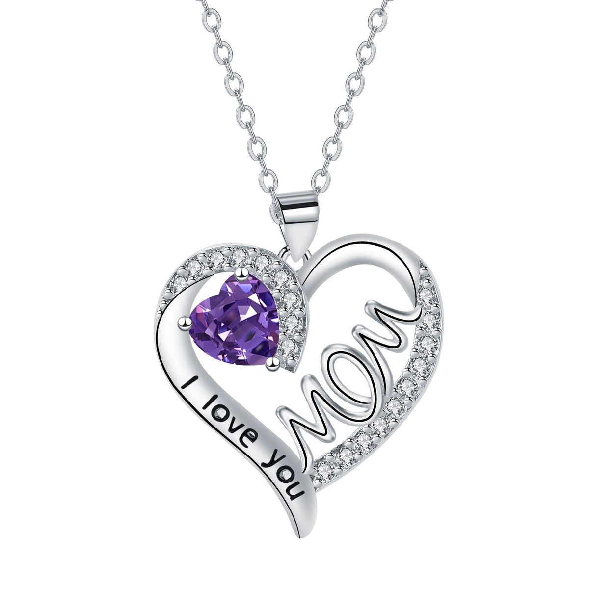Heart-shaped MOM Necklace Mother's Day Gift