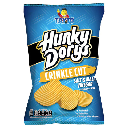 Tayto Hunky Dorys Patatas Fritas Sal y Vinagre Multipack | 12 x 130g